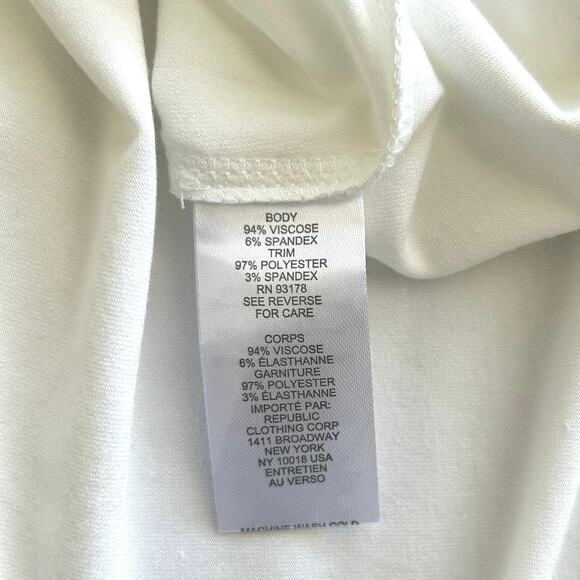 Tahari Flutter Cap Sleeve T-Shirt in White Star - Picture 6 of 8